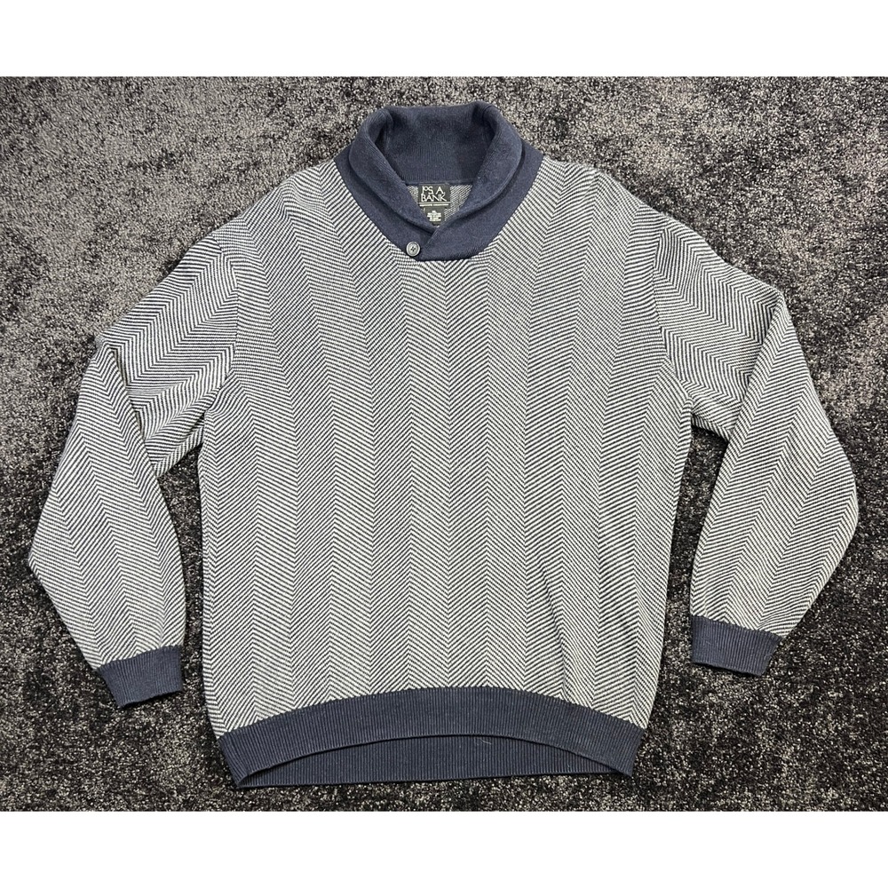 Jos. A. Bank Executive Collection XL Herringbone Shawl Collar Sweater